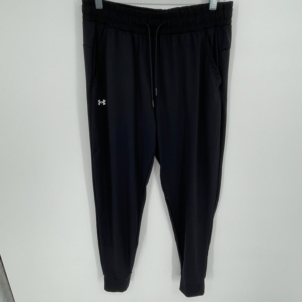 Under Armour Women's Black Drawstring Elastic Waist Jogger Pants Size Medium
